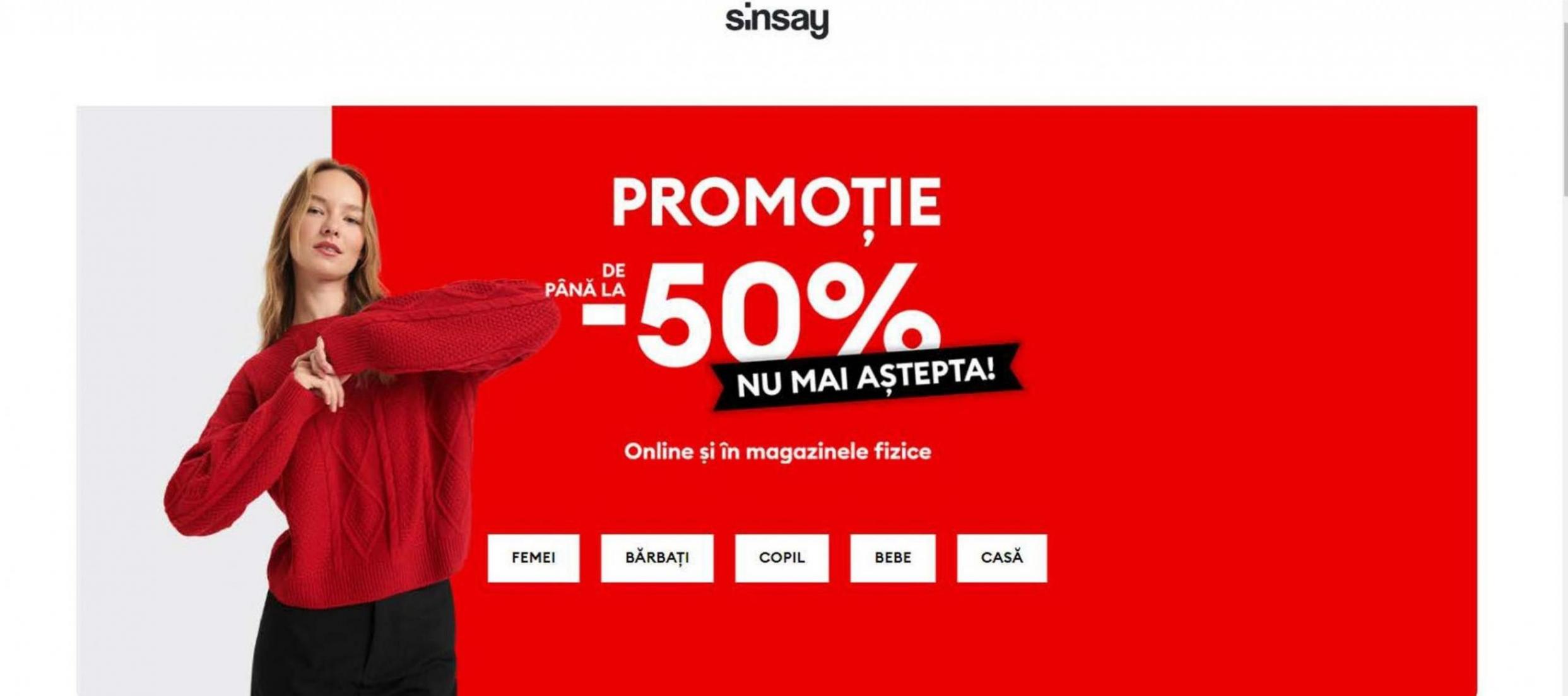 Promoție de până la -50%. Sinsay (2024-01-10-2024-01-10)