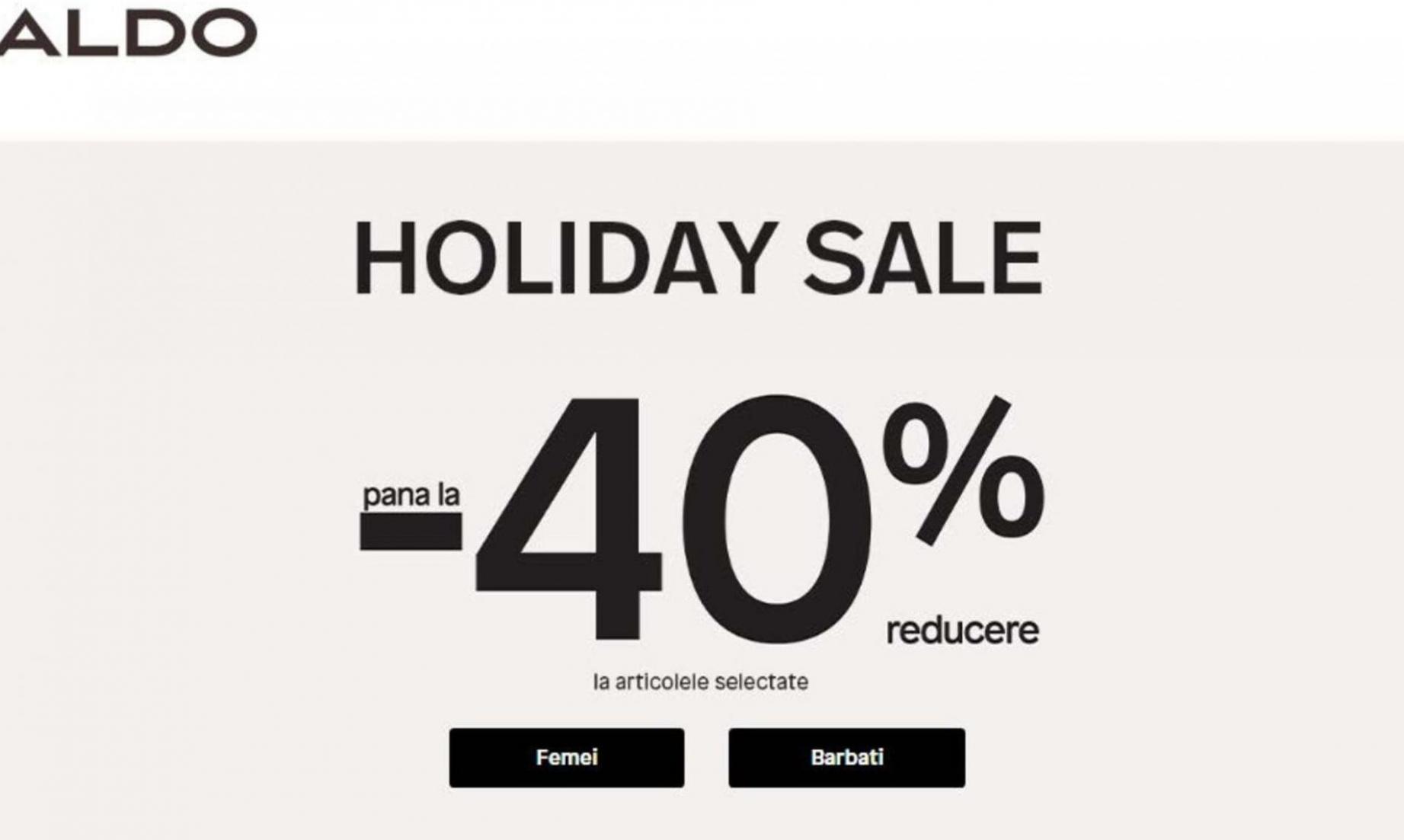 Holiday Sale. Aldo (2024-01-02-2024-01-02)