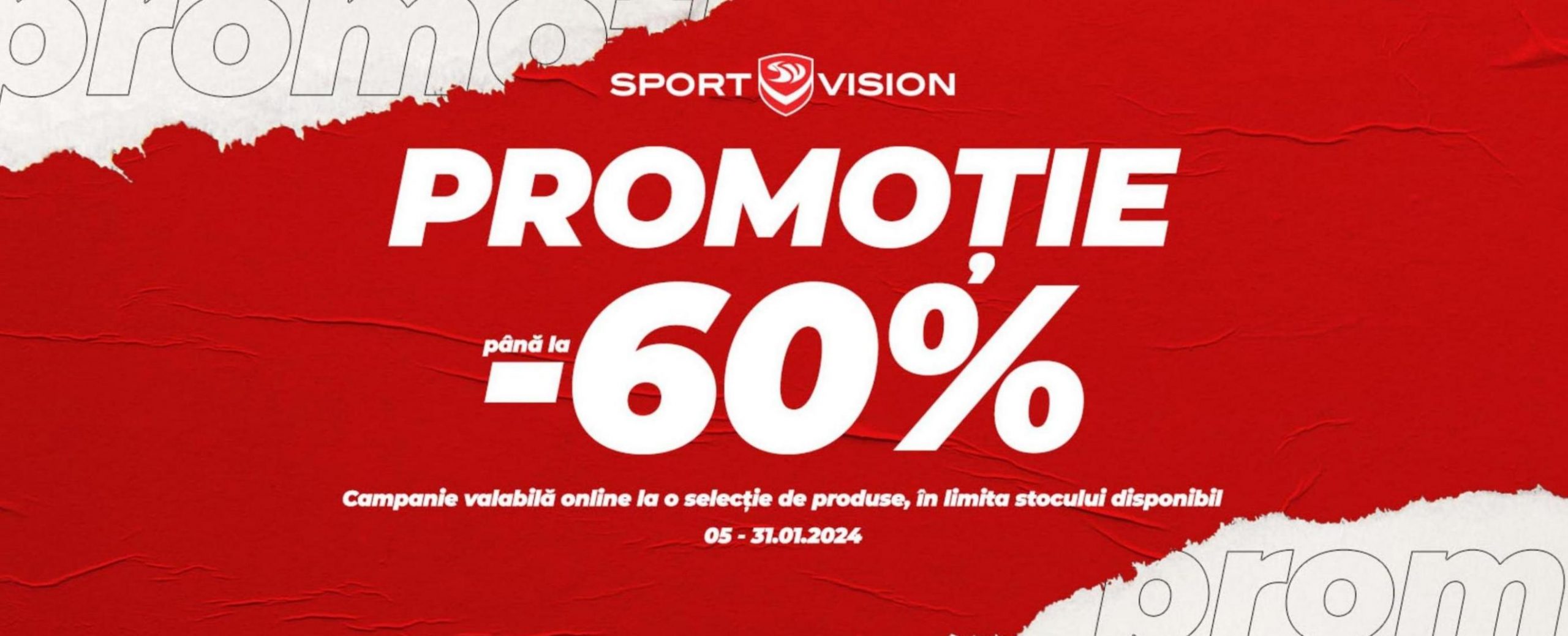 Promoție până la -60%. Sport Vision (2024-01-31-2024-01-31)