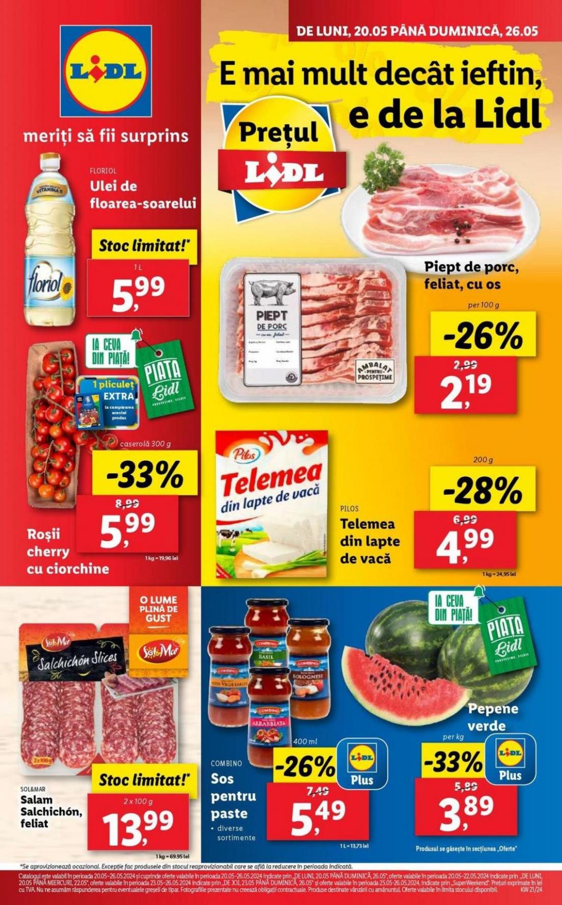 E mai mult decât ieftin, e de la Lidl! 20.05-26.05.2024. Lidl (2024-05-26-2024-05-26)