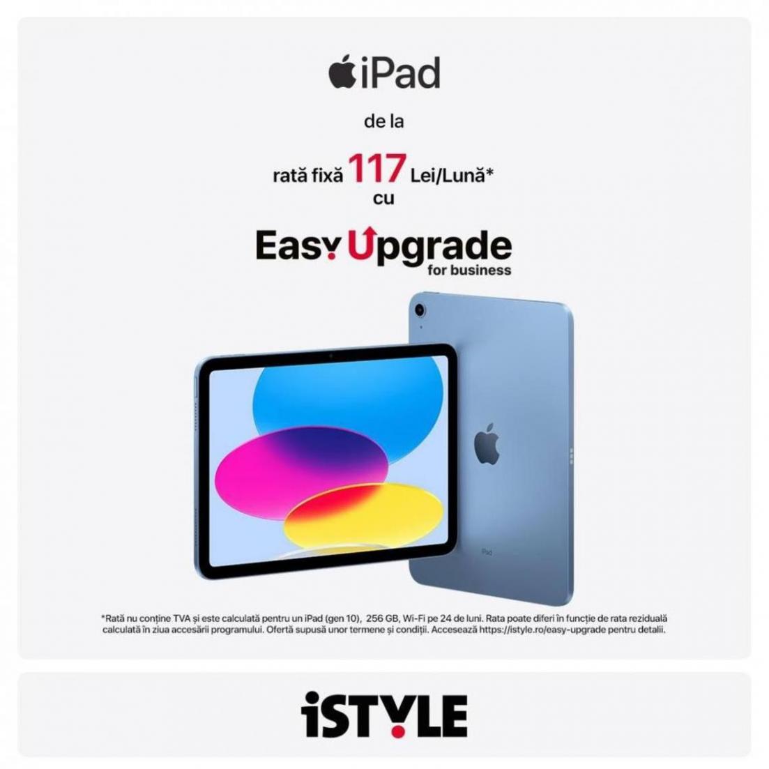 iPad disponibil prin Easy Upgrade Business. iSTYLE (2024-05-16-2024-05-16)