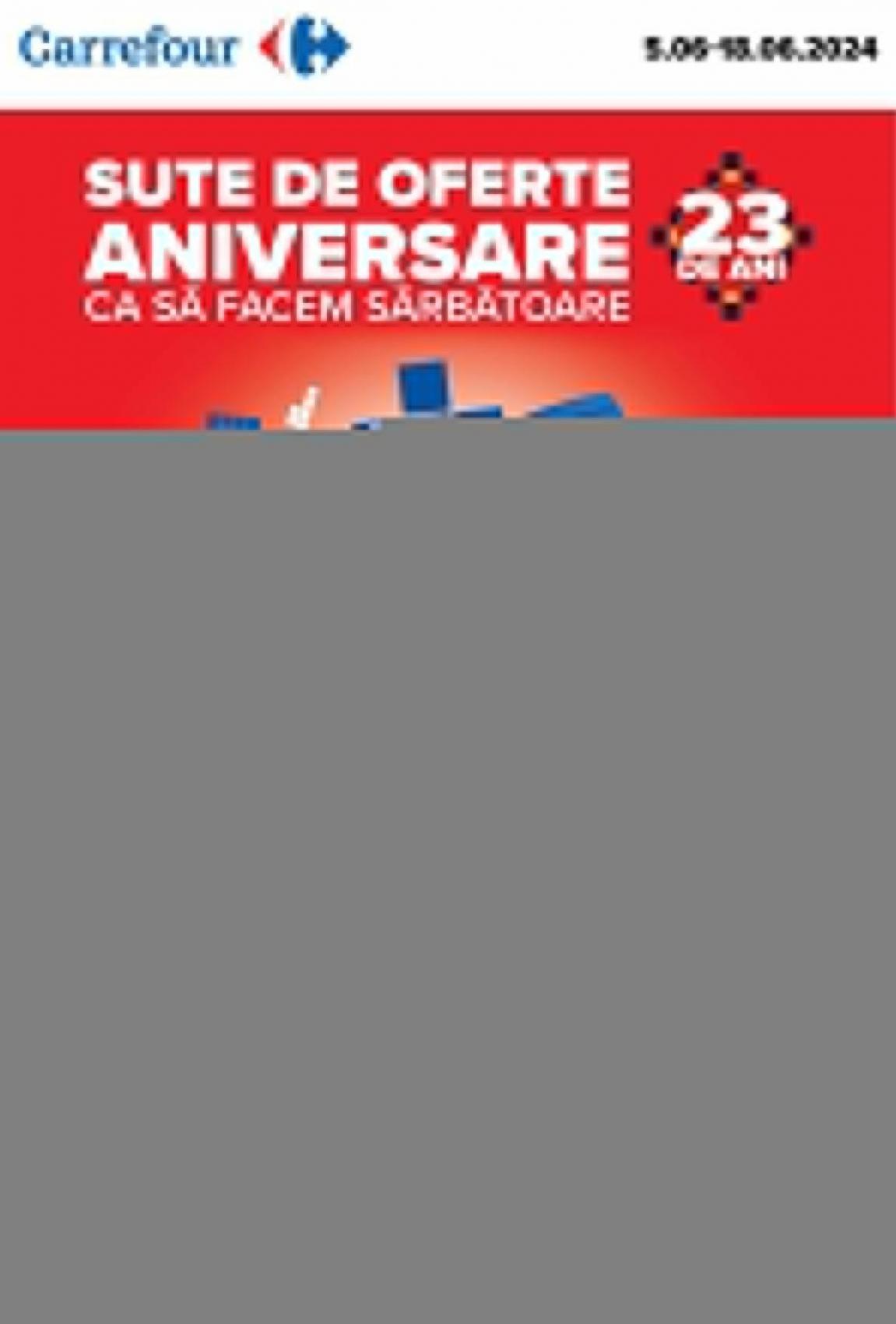 Sute de oferte aniversare 23 de ani ca să facem sărbătoare. Carrefour (2024-06-18-2024-06-18)