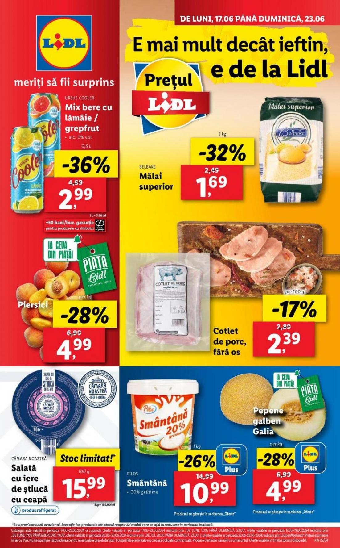 E mai mult decât ieftin, e de la Lidl! 17.06 - 23.06.2024. Lidl (2024-06-23-2024-06-23)